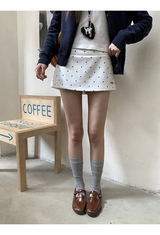 Polka Dot A-Line Skirt