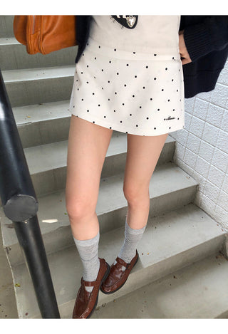 Polka Dot A-Line Skirt