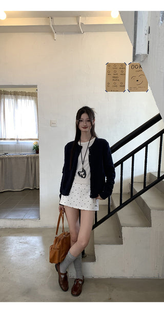 Polka Dot A-Line Skirt