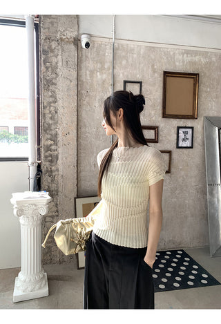 Knit Shoulder Top