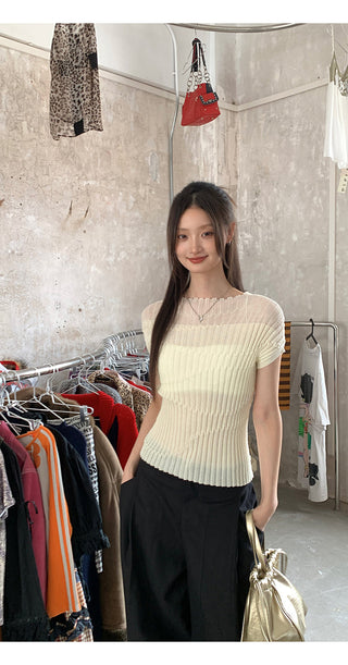 Knit Shoulder Top