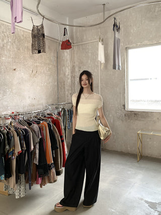 Knit Shoulder Top