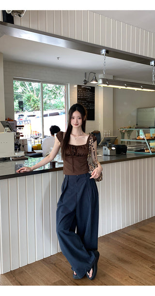 Pure Cotton Wide-Leg Pants