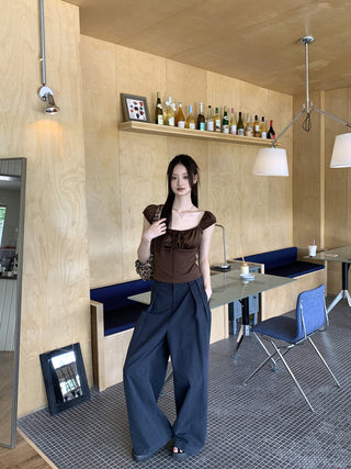 Pure Cotton Wide-Leg Pants