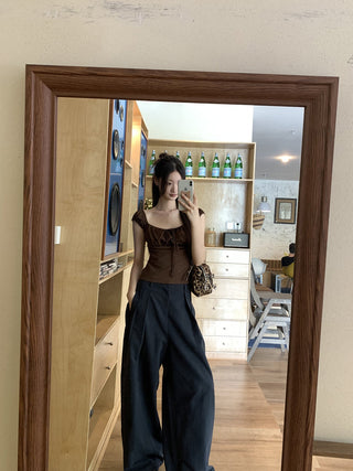 Pure Cotton Wide-Leg Pants