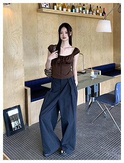 Cotton Wide-Leg Pants