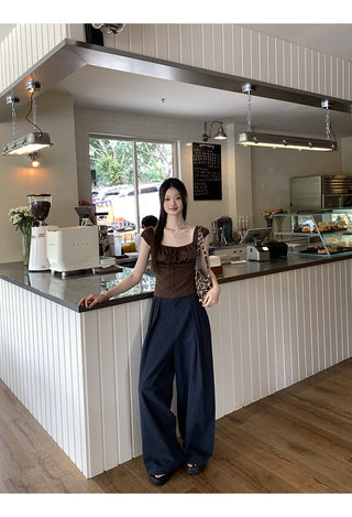 Cotton Wide-Leg Pants