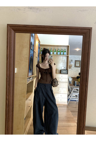 Cotton Wide-Leg Pants