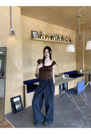 Cotton Wide-Leg Pants