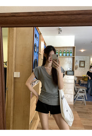 V-Neck Pink Top