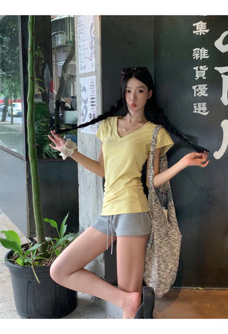 V-Neck Pink Top