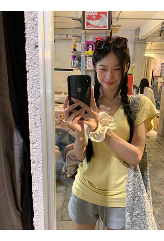 V-Neck Pink Top