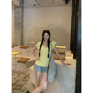 V-Neck Pink Top