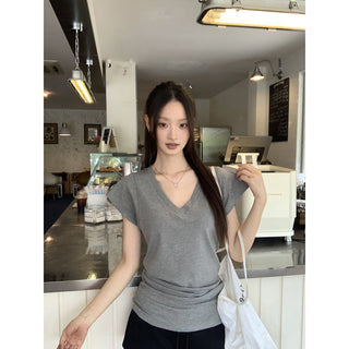 V-Neck Pink Top