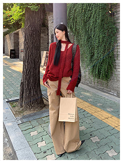 V-Neck Loose Sweater