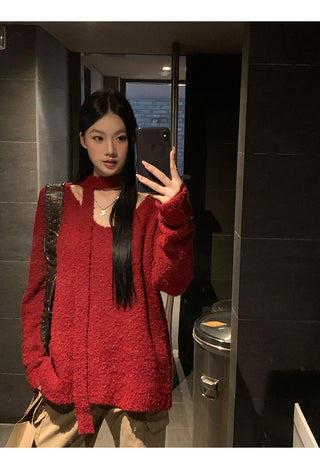 V-Neck Loose Sweater