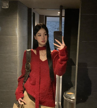 V-Neck Loose Sweater