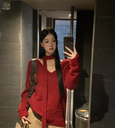 V-Neck Loose Sweater