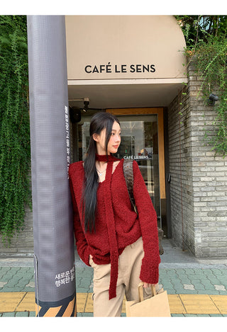 V-Neck Loose Sweater