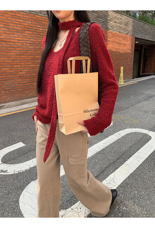 V-Neck Loose Sweater