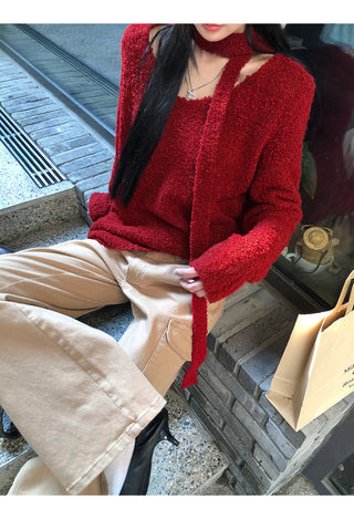 V-Neck Loose Sweater