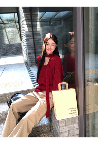 V-Neck Loose Sweater