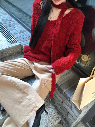 V-Neck Loose Sweater
