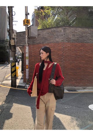 V-Neck Loose Sweater