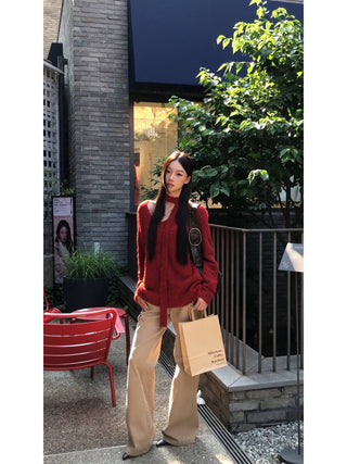 V-Neck Loose Sweater