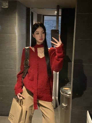 V-Neck Loose Sweater