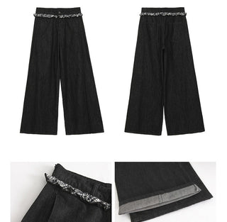 Wide-Leg Jeans Black