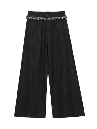 Wide-Leg Jeans Black