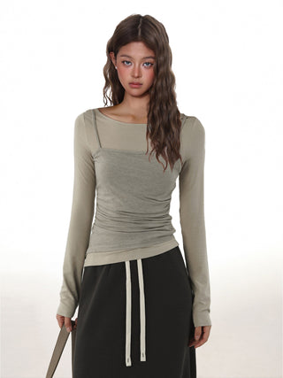 Sling Fake Two-Piece Top