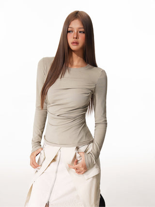 Pleated Waist Control Top