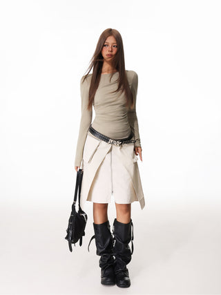 Pleated Waist Control Top
