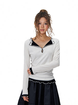 Lace Polka Dot T-Shirt