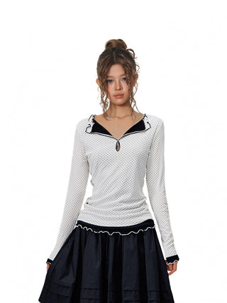 Lace Polka Dot T-Shirt
