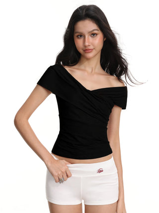 Cross V-Neck Short Top