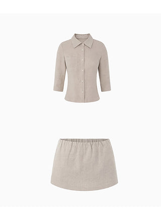 Polo Shirt Skirt Set