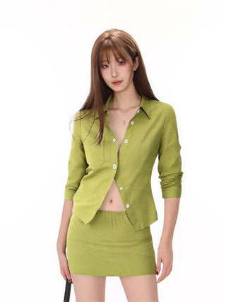 Polo Shirt Skirt Set