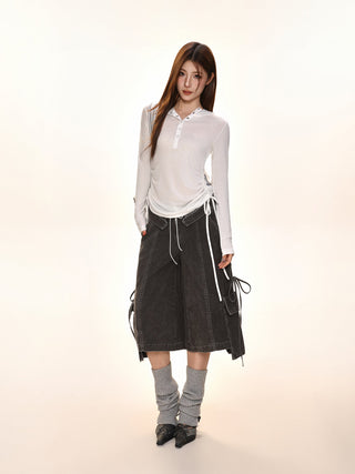 Hooded Ruffle Top
