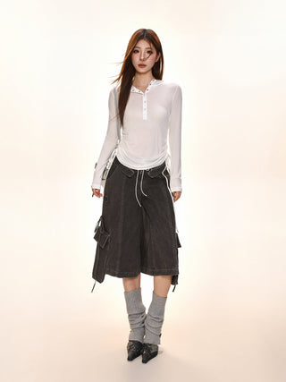 Hooded Ruffle Top