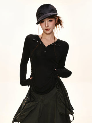 Hooded Ruffle Top