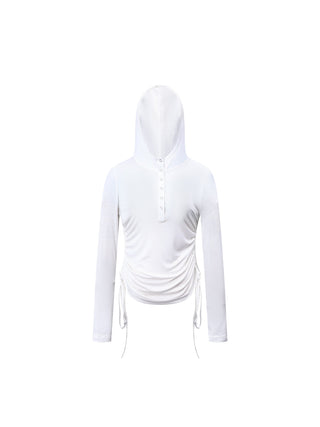 Hooded Ruffle Top