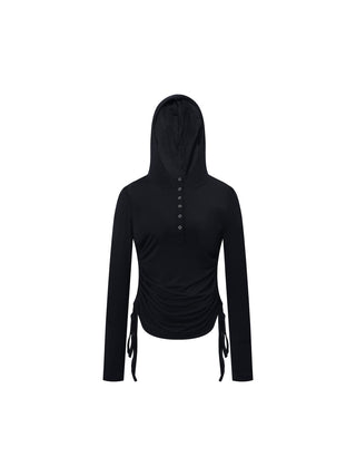 Hooded Ruffle Top