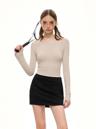 Backless Long Sleeve Top