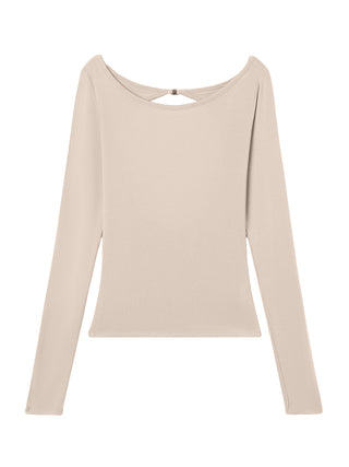 Backless Long Sleeve Top