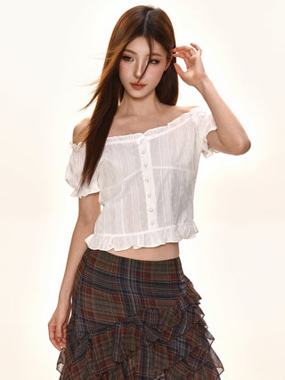 Puff Sleeve Off-Shoulder Top
