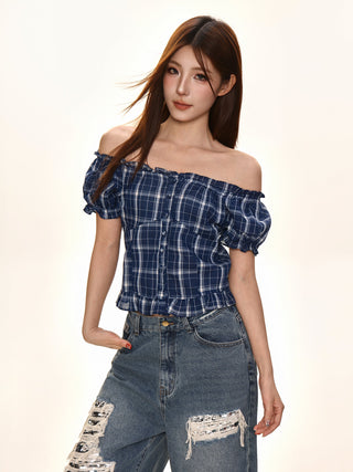 Puff Sleeve Off-Shoulder Top