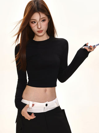 Midriff-Baring Short Top